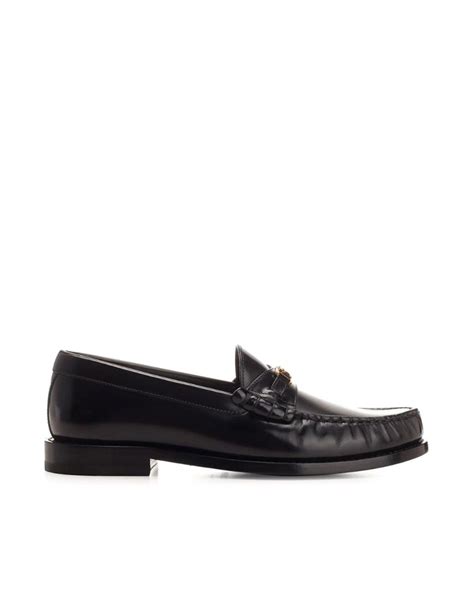 Women's Celine luco loafer with Triomphe tassels in polished bull 